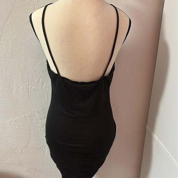 Black Strappy Women's Dress - Picture 2 of 3